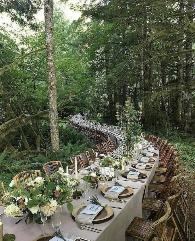 Long table dinner gathering