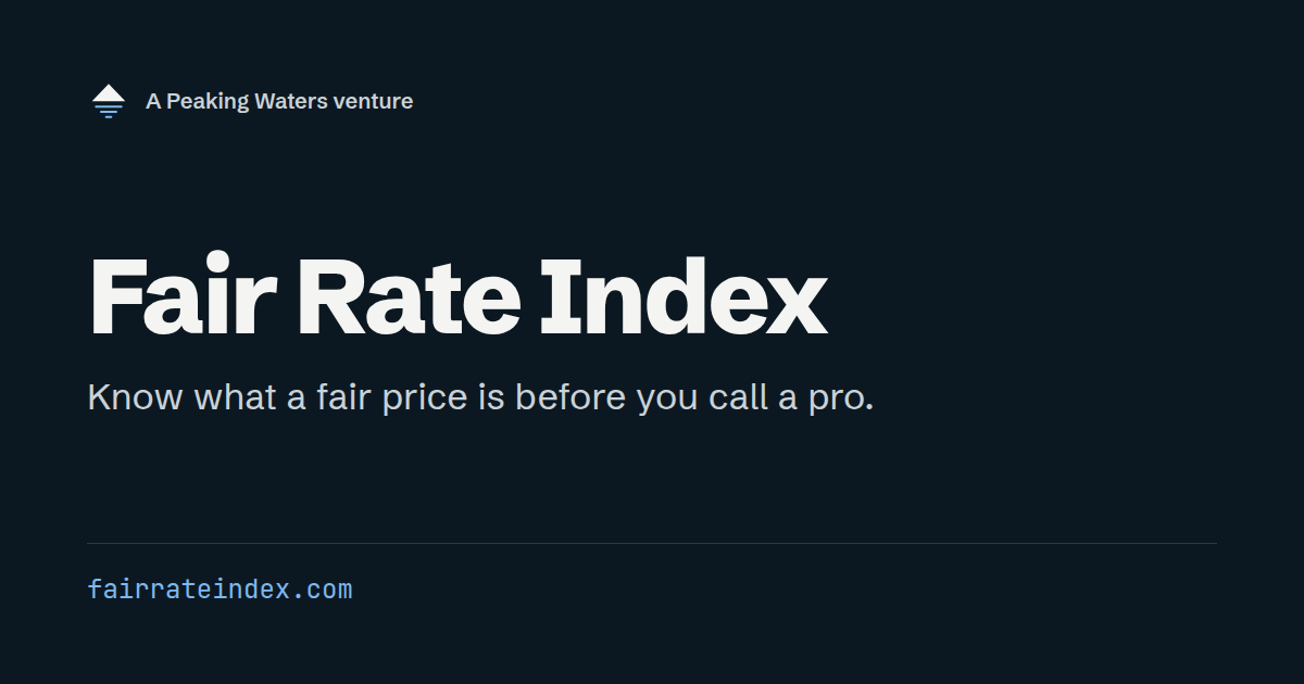 Fair Rate Index card